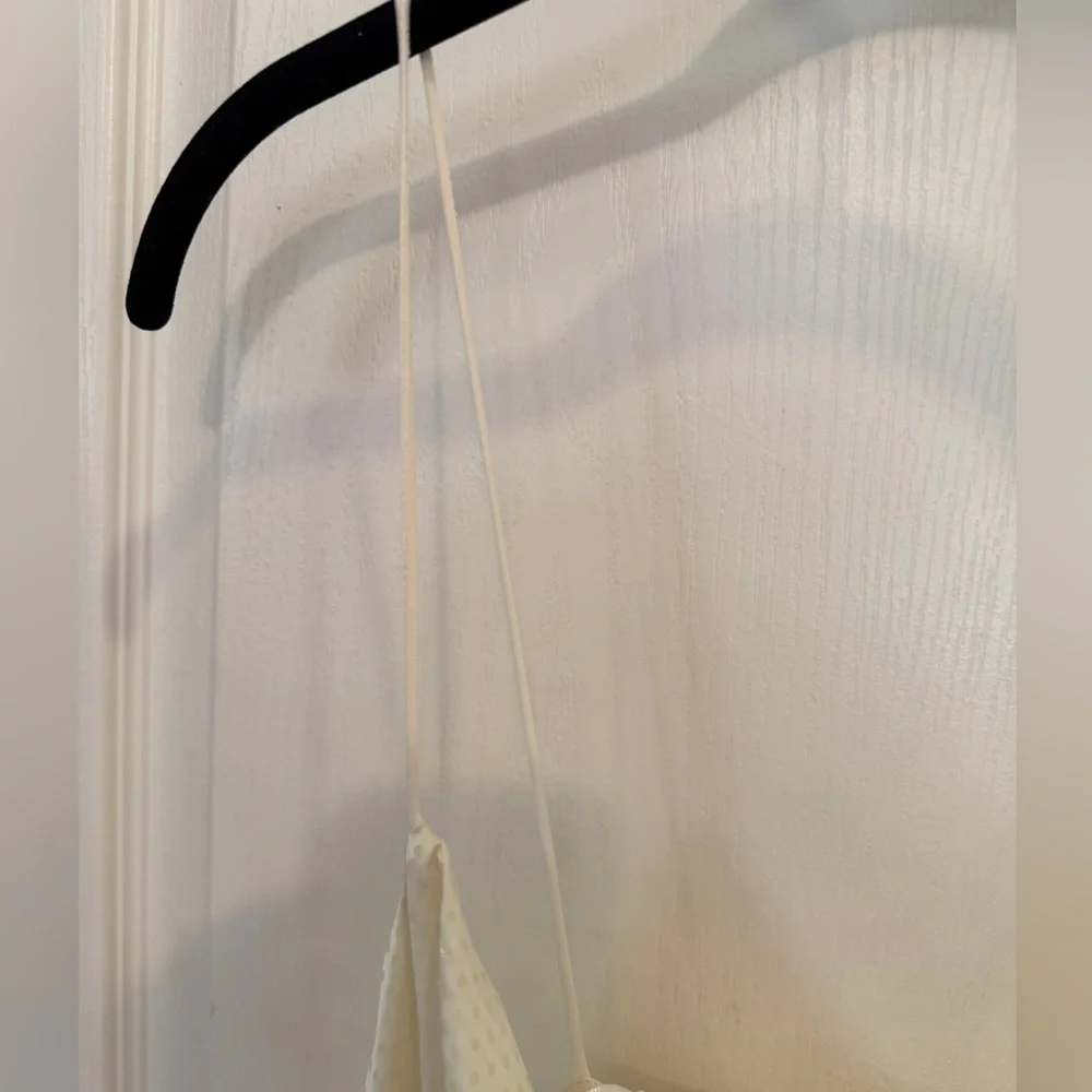 Zara Cream Satin Mini asymmetrical Dress - Picture 6 of 10